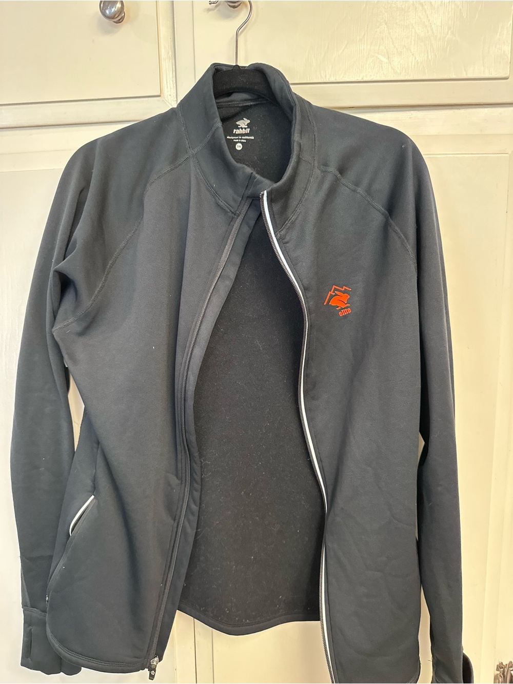 Mens size sm or Womans Lg Black Utility Jacket with Orange Logo - Performance